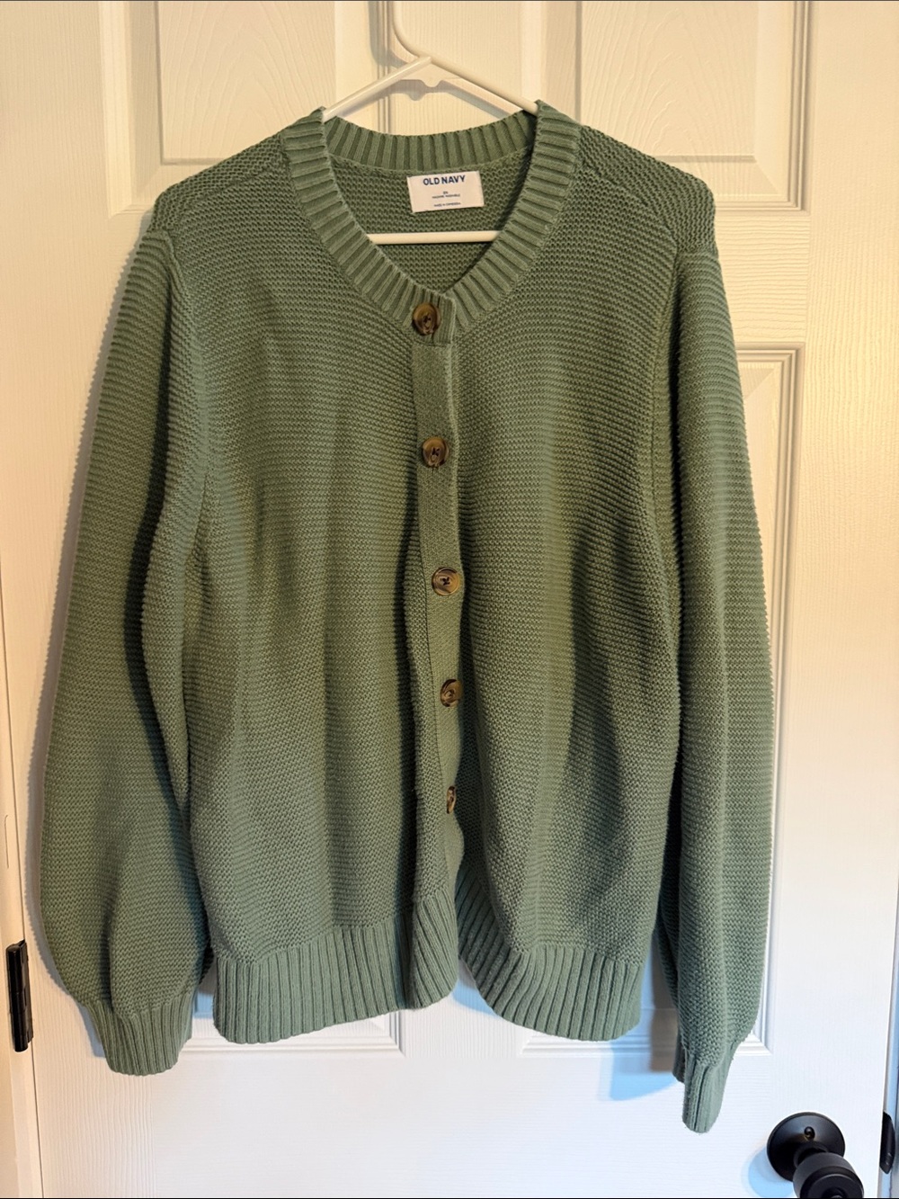 Old Navy Light Sage Green Button-Front Cardigan